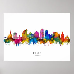 Phuket Thailand Skyline Poster