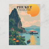 Phuket Thailand Travel Beach Postcard Postkarte (Vorderseite)