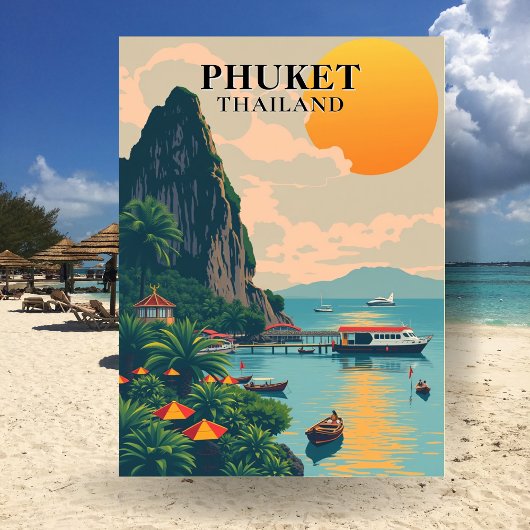 Phuket Thailand Travel Beach Postcard Postkarte