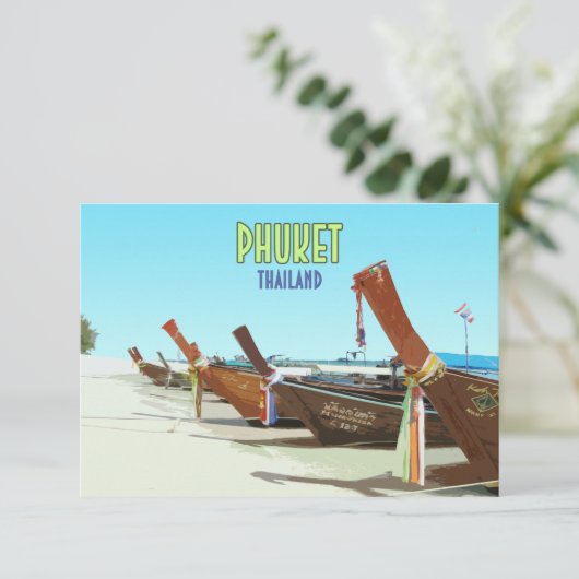 Phuket Thailand Tropical Beach Vintag (Stehend Vorderseite)