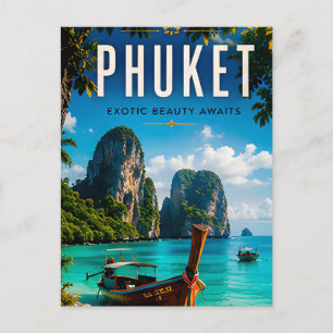 🌊 Phuket Thailand Tropische Küste 🛶 Postkarte