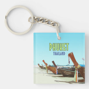 Phuket Thailand Tropischer Strand Vintage Schlüsse Schlüsselanhänger