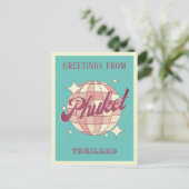 Phuket Thailand Urlaub Retro Vintage Postkarte (Stehend Vorderseite)