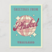 Phuket Thailand Urlaub Retro Vintage Postkarte (Vorderseite)