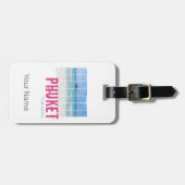 Phuket Thailand Vintag Beach Panorama Souvenir Gepäckanhänger (Vorderseite horizontal)