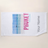 Phuket Thailand Vintag Beach Panorama Souvenir Strandtuch (Vorderseite)