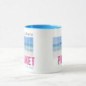 Phuket Thailand Vintag Beach Panorama Souvenir Tasse (Zentrum)