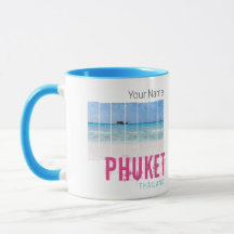 Phuket Thailand Vintag Beach Panorama Souvenir