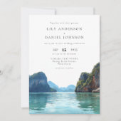 Phuket Thaniland Destination Photo Wedding Einladung (Vorderseite)