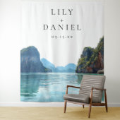 Phuket Tropical Wedding Photo Backdrop Wandteppich (Beispiel)