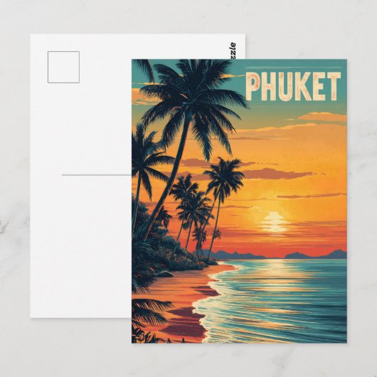 Phuket Vintag Postkarte (Vorne/Hinten)