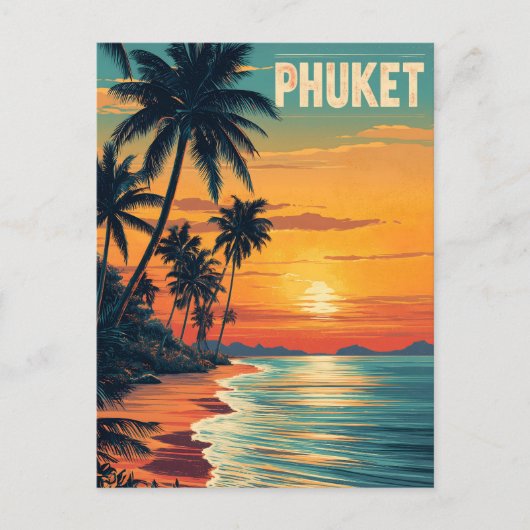 Phuket Vintage Postkarte (Vorderseite)