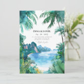 Phuket Wedding Thailand Einladung (Stehend Vorderseite)