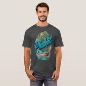 Phuketropicalhailand Design mit Longtail-Boot Spaß T-Shirt (Vorne ganz)