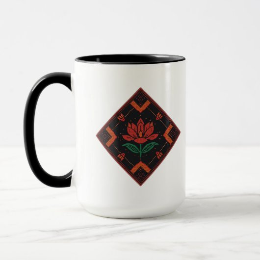 Phulkari-Blumen-Tasse Tasse (Links)