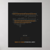 PHX - Phoenix Sky Harbor Airport Runway Diagramm A Poster (Vorne)