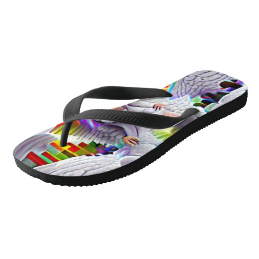 Phycodelic Angel Trip Custom Created Flip Flops Badesandalen (Schrägansicht)