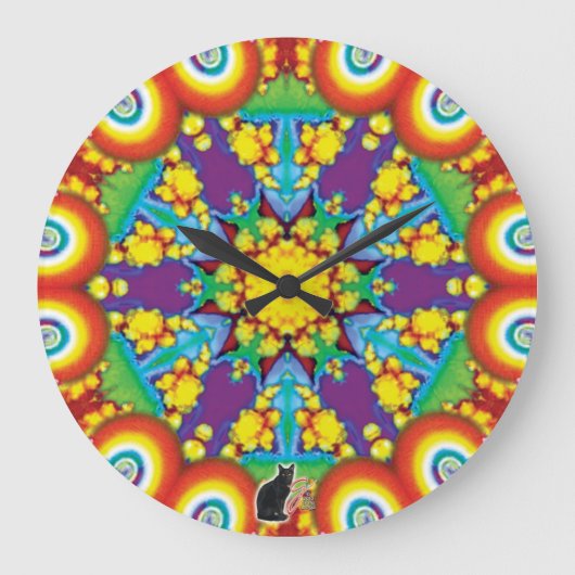 Phyletic Kaleidoscope Große Wanduhr (Vorderseite)