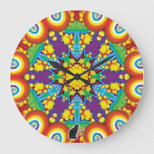 Phyletic Kaleidoskop Große Wanduhr (Vorderseite)