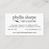 Phyllis Sharp Custom Biz Card 5 Visitenkarte (Rückseite)
