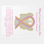 Phyllodes Tumorbewusstsein Ribbon Cancer Blanket Fleecedecke (Vorderseite (Horizontal))