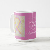 Phyllodes Tumorbewusstsein Ribbon Engel Custom Tas Kaffeetasse (Vorderseite Links)