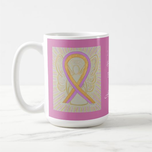 Phyllodes Tumorbewusstsein Ribbon Engel Custom Tas Kaffeetasse (Links)