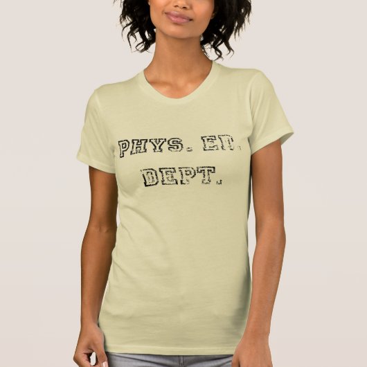 Phys. Ed. Dept. Distressed, schwarz T-Shirt (Vorderseite)