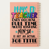 Phys Ed Teacher nur wegen Vollzeit-Multi-Task Planer (Rückseite)