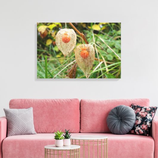 Physalis alkekengi leinwanddruck (Insitu (Wohnzimmer))