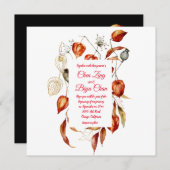 Physalis (Chinesische Laterne) Einladung zur Hochz (Vorne/Hinten)