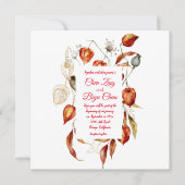 Physalis (Chinesische Laterne) Einladung zur Hochz (Vorderseite)