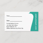 Physical Therapist Appointment Business Cards Terminkarte (Vorderseite)