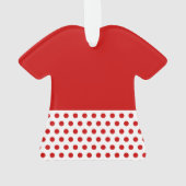 PHYSICAL THERAPIST Profession RED Polka Dots A10 Ornament (Rückseite)