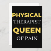 Physical Therapist Queen Of Pain Dankeskarte (Vorne/Hinten)