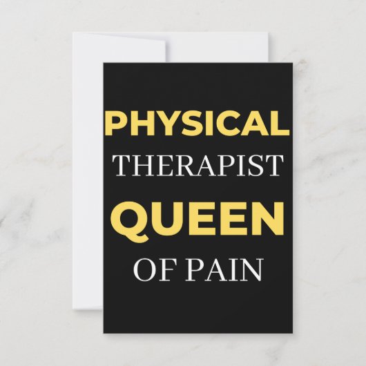 Physical Therapist Queen Of Pain Dankeskarte (Vorderseite)