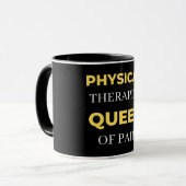 Physical Therapist Queen Of Pain Tasse (Vorderseite Links)