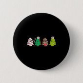 Physical Therapy Christmas Cake Tree Nurse Xmas Pa Button (Vorderseite)