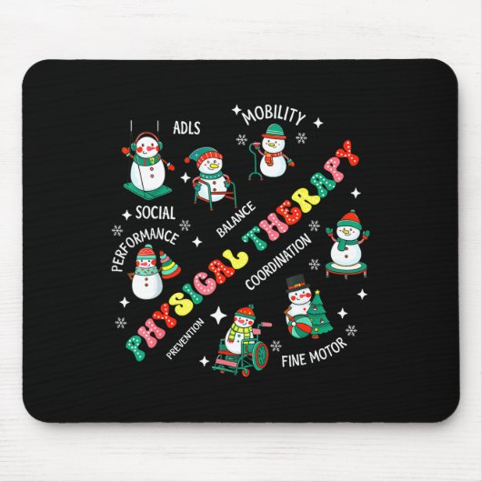 Physical Therapy Christmas Snowman Pt Physical The Mousepad (Vorne)