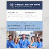 Physical Therapy Clinic Custom Logo Photo QR Flyer (Vorne)