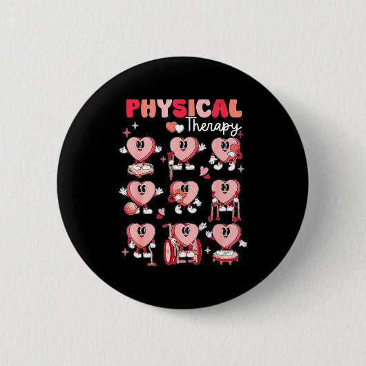 Physical Therapy Cute Candy Heart Valentines Pt Th Button (Vorderseite)