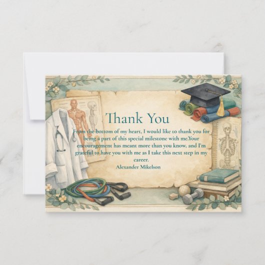 Physical Therapy Graduation Dankeskarte (Vorderseite)