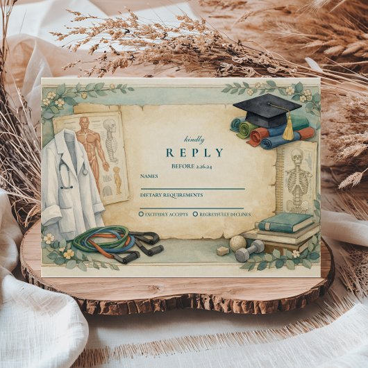 Physical Therapy Graduation RSVP Karte