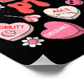 Physical Therapy Groovy Valentine's Day Heart Cand Poster (Ecke)