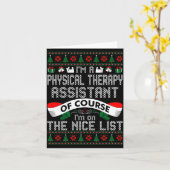 Physical Therapy Istant On Nice List Christmas Karte (Gelbe Blume)