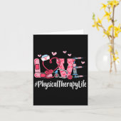 Physical Therapy Love Valentine Day Women Heart Ap Karte (Gelbe Blume)