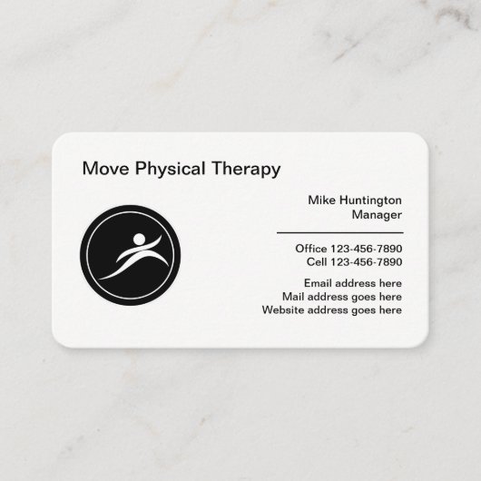 Physical Therapy Medical Logo Template Visitenkarte (Vorderseite)