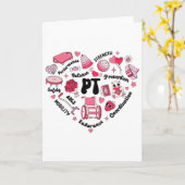 Physical Therapy Pediatric Pt Heart Valentine's Da Karte (Gelbe Blume)