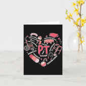 Physical Therapy Pt Valentine Heart Shape Physical Karte (Gelbe Blume)