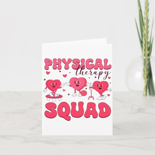 Physical Therapy Squad Valentines Day Pt Pta Vale Karte (Vorderseite)